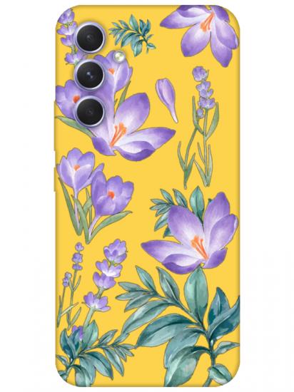Samsung A54 Kış Çiçeği Sarı Telefon Kılıfı