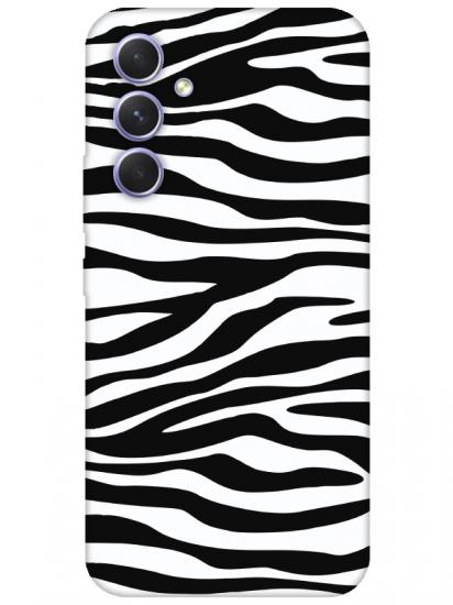 Samsung A54 Zebra Desen Siyah Telefon Kılıfı
