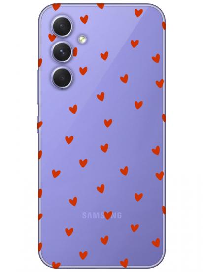 Samsung A54 Minik Kalpler Şeffaf Telefon Kılıfı