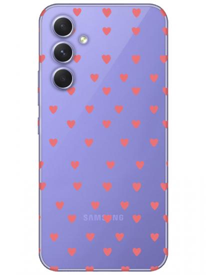 Samsung A54 Minik Kalpler Şeffaf Telefon Kılıfı
