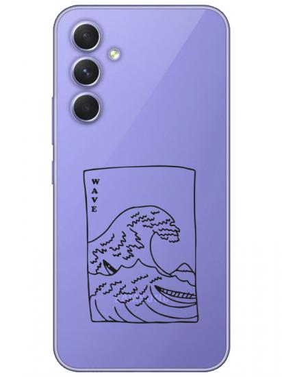 Samsung A54 Kanagawa Wave Şeffaf Telefon Kılıfı