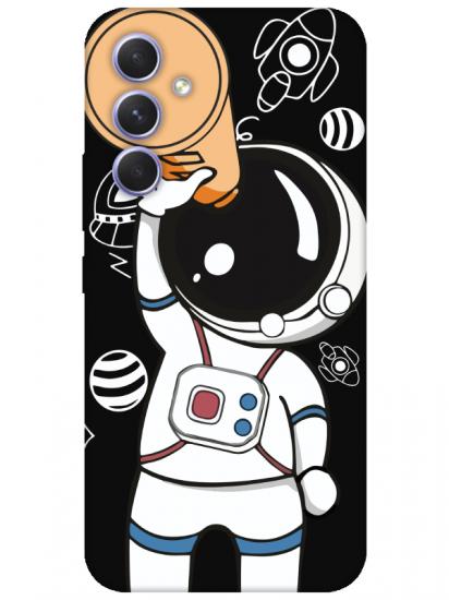 Samsung A54 Astronot Siyah Telefon Kılıfı