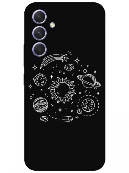 Samsung A54 Gezegen Siyah Telefon Kılıfı