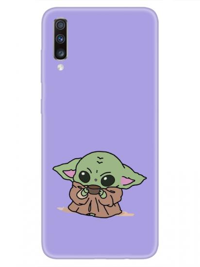 Samsung A70 Baby Yoda Lila Telefon Kılıfı