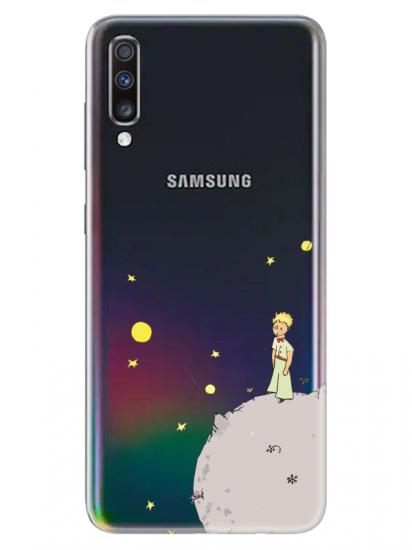 Samsung A70 Küçük Prens Şeffaf Telefon Kılıfı