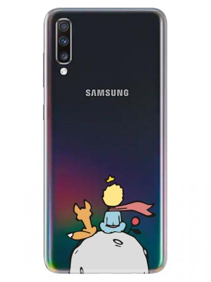 Samsung A70 Küçük Prens Şeffaf Telefon Kılıfı