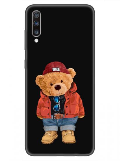 Samsung A70 Teddy Bear Siyah Telefon Kılıfı