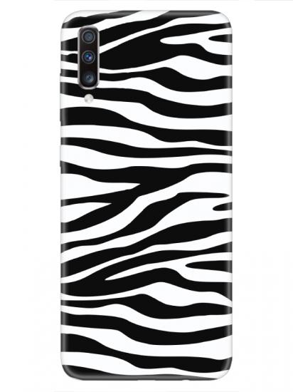 Samsung A70 Zebra Desen Siyah Telefon Kılıfı