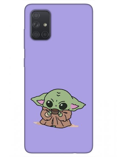 Samsung A71 Baby Yoda Lila Telefon Kılıfı
