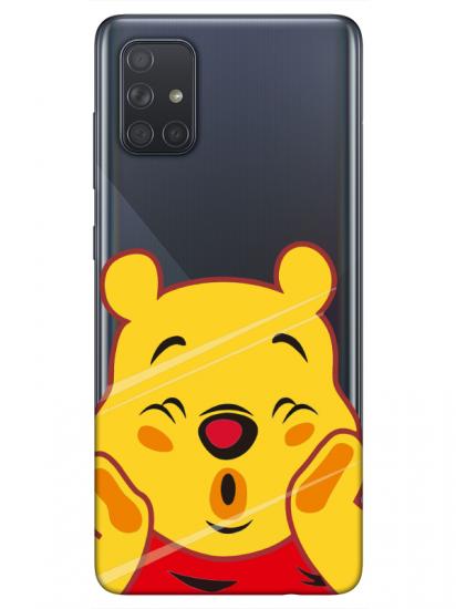 Samsung A71 Winnie The Pooh Şeffaf Telefon Kılıfı