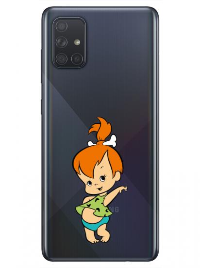 Samsung A71 Taş Devri Kız Bebek Şeffaf Telefon Kılıfı