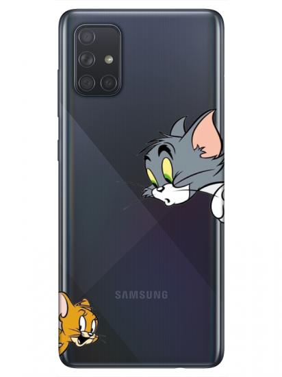 Samsung A71 Tom And Jerry Şeffaf Telefon Kılıfı