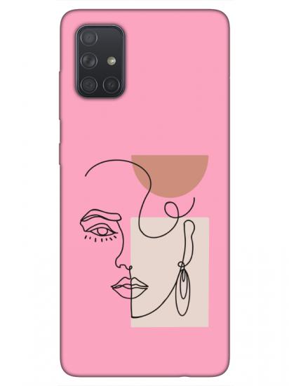 Samsung A71 Women Art Pembe Telefon Kılıfı