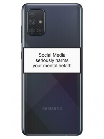 Samsung A71 Social Media Şeffaf Telefon Kılıfı