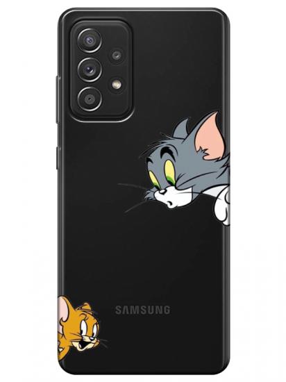 Samsung A72 Tom And Jerry Şeffaf Telefon Kılıfı