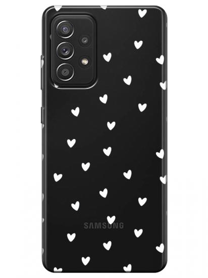 Samsung A72 Minik Kalpler Şeffaf Telefon Kılıfı