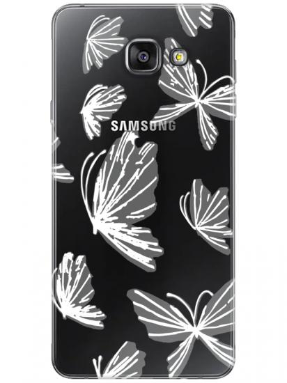 Samsung A7 2016 Kelebek Şeffaf Telefon Kılıfı
