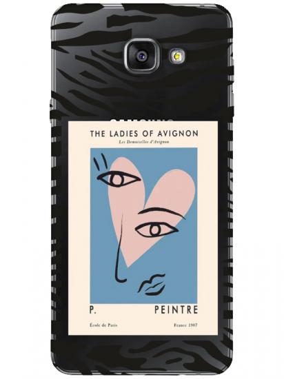 Samsung A7 2016 Zebra Picasso Şeffaf Telefon Kılıfı