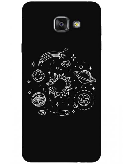Samsung A7 2016 Gezegen Siyah Telefon Kılıfı