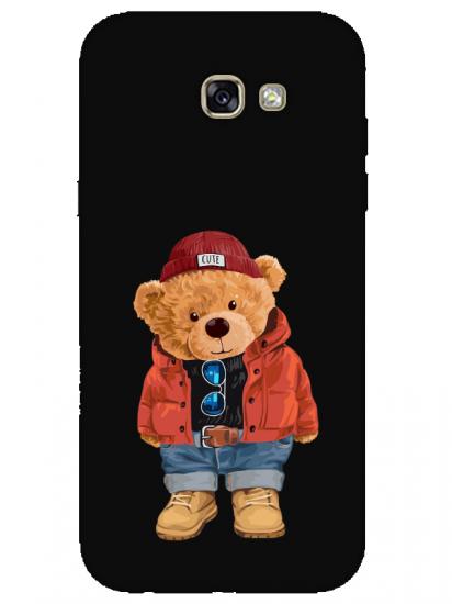 Samsung A7 2017 Teddy Bear Siyah Telefon Kılıfı