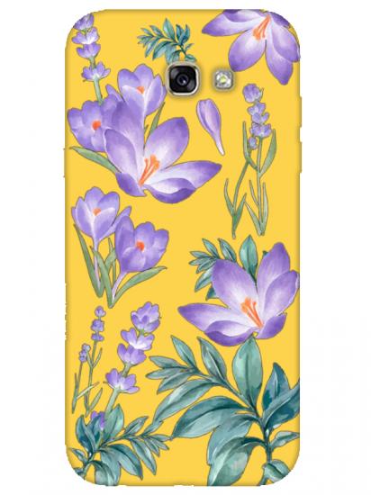 Samsung A7 2017 Kış Çiçeği Sarı Telefon Kılıfı