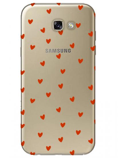 Samsung A7 2017 Minik Kalpler Şeffaf Telefon Kılıfı