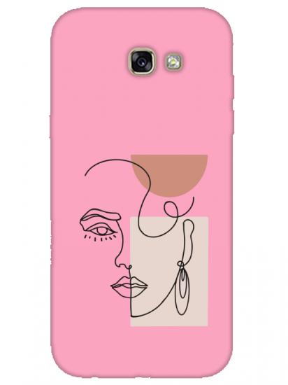 Samsung A7 2017 Women Art Pembe Telefon Kılıfı