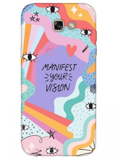 Samsung A7 2017 Manifast Your Vision Lila Telefon Kılıfı