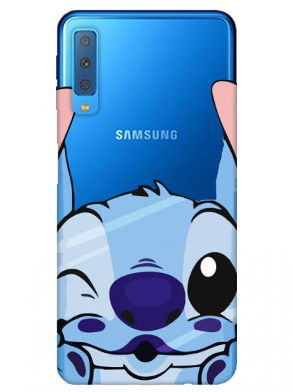 Samsung A7 2018 Stitch Şeffaf Telefon Kılıfı