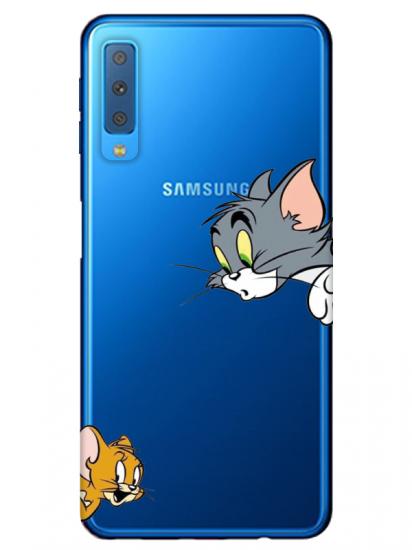 Samsung A7 2018 Tom And Jerry Şeffaf Telefon Kılıfı