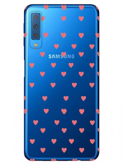 Samsung A7 2018 Minik Kalpler Şeffaf Telefon Kılıfı