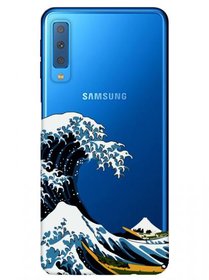 Samsung A7 2018 Kanagawa Şeffaf Telefon Kılıfı