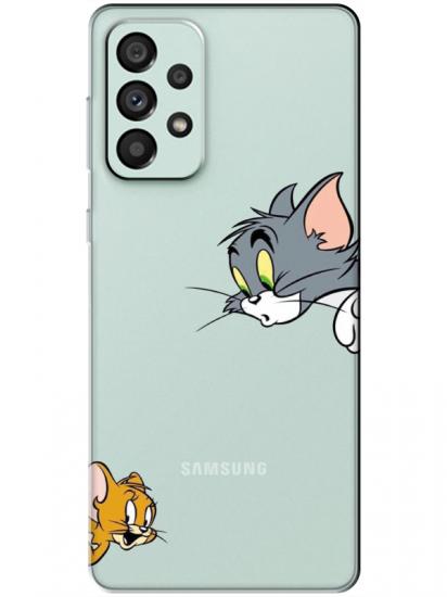 Samsung A73 Tom And Jerry Şeffaf Telefon Kılıfı