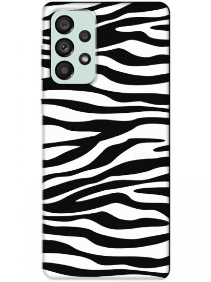 Samsung A73 Zebra Desen Siyah Telefon Kılıfı