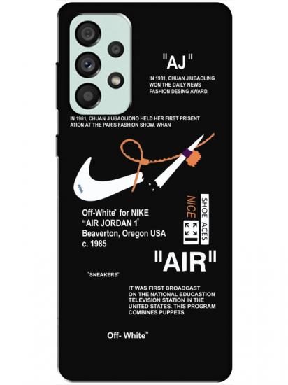 Samsung A73 Nike Air Siyah Telefon Kılıfı