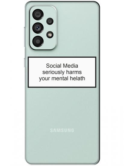 Samsung A73 Social Media Şeffaf Telefon Kılıfı