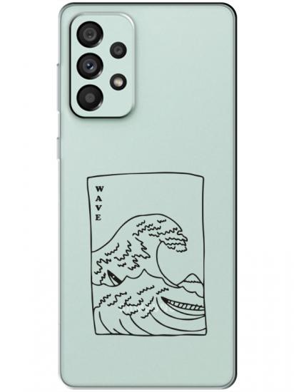 Samsung A73 Kanagawa Wave Şeffaf Telefon Kılıfı
