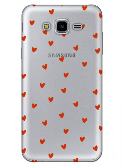 Samsung J7 Minik Kalpler Şeffaf Telefon Kılıfı