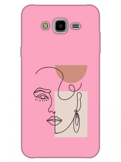 Samsung J7 Women Art Pembe Telefon Kılıfı