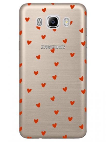 Samsung J7 2016 Minik Kalpler Şeffaf Telefon Kılıfı