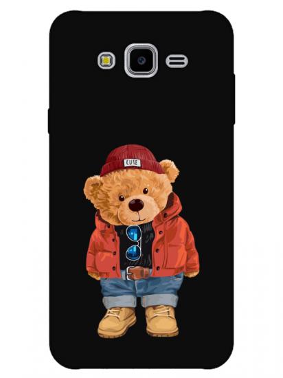 Samsung J7 Core Teddy Bear Siyah Telefon Kılıfı