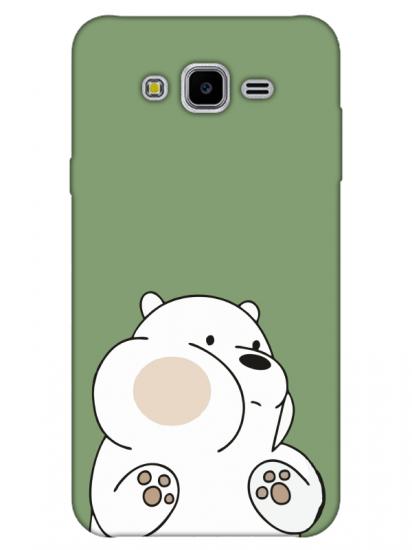 Samsung J7 Core Panda Yeşil Telefon Kılıfı