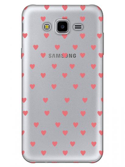 Samsung J7 Core Minik Kalpler Şeffaf Telefon Kılıfı