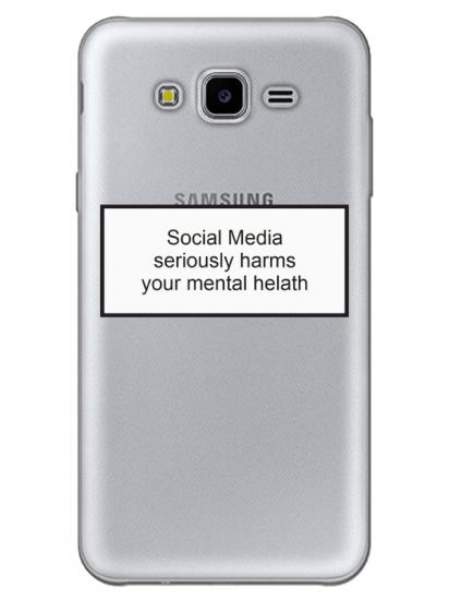 Samsung J7 Core Social Media Şeffaf Telefon Kılıfı