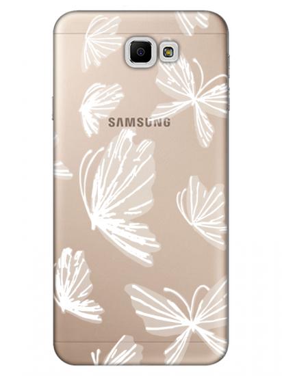 Samsung J7 Prime Kelebek Şeffaf Telefon Kılıfı