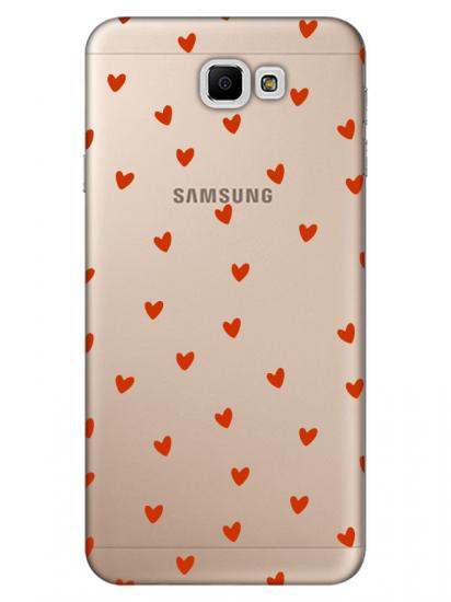 Samsung J7 Prime Minik Kalpler Şeffaf Telefon Kılıfı