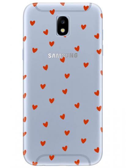 Samsung J7 Pro Minik Kalpler Şeffaf Telefon Kılıfı