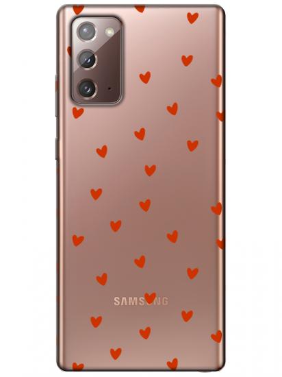 Samsung Note 20 Minik Kalpler Şeffaf Telefon Kılıfı