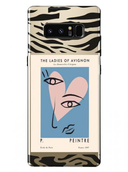 Samsung Note 8 Zebra Picasso Şeffaf Telefon Kılıfı