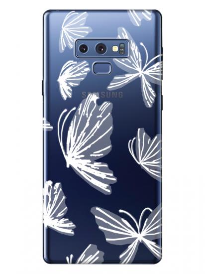 Samsung Note 9 Kelebek Şeffaf Telefon Kılıfı